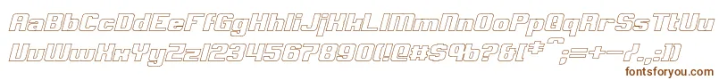フォントClarkHollowItalic – 白い背景に茶色のフォント