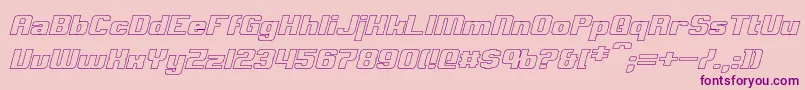 ClarkHollowItalic Font – Purple Fonts on Pink Background