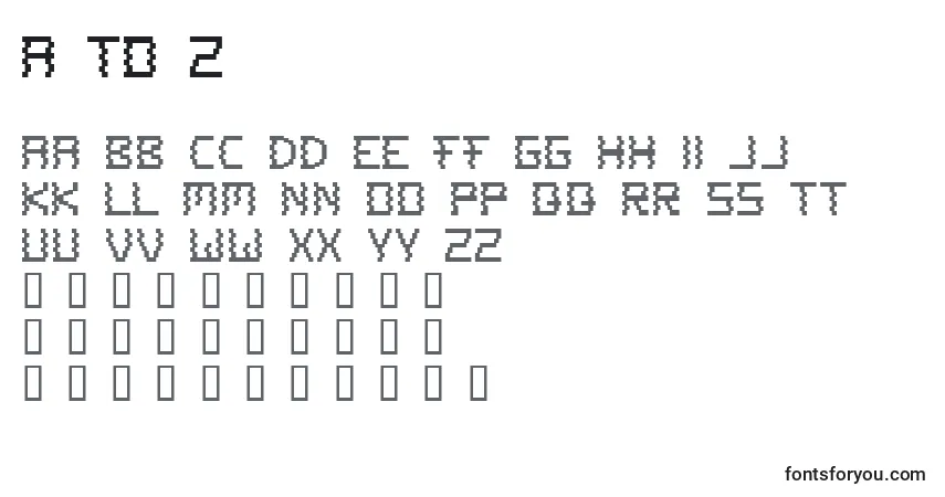 Schriftart A To Z – Alphabet, Zahlen, spezielle Symbole