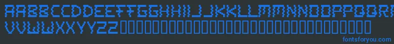 フォントA To Z – 黒い背景に青い文字