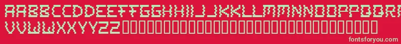 A To Z Font – Green Fonts on Red Background