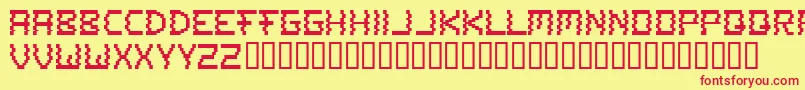 Czcionka A To Z – czerwone czcionki na żółtym tle