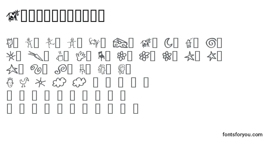 Czcionka Gooddogbones – alfabet, cyfry, specjalne znaki