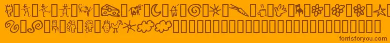 Gooddogbones Font – Brown Fonts on Orange Background