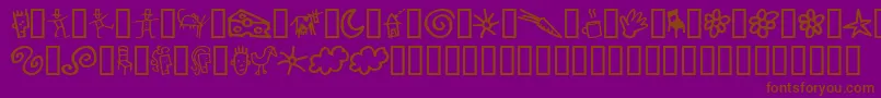 Gooddogbones Font – Brown Fonts on Purple Background