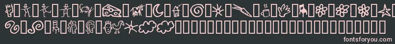 Gooddogbones Font – Pink Fonts on Black Background