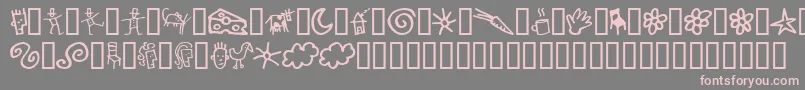 Gooddogbones Font – Pink Fonts on Gray Background