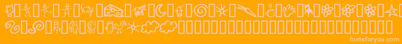 Gooddogbones Font – Pink Fonts on Orange Background