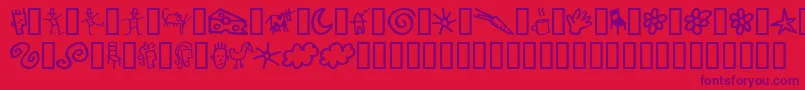Gooddogbones Font – Purple Fonts on Red Background
