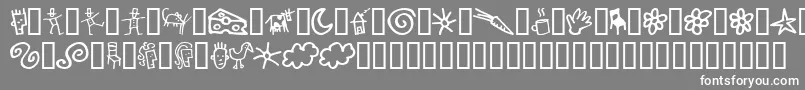 Gooddogbones Font – White Fonts on Gray Background