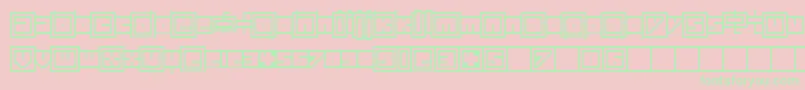 Prayer Font – Green Fonts on Pink Background