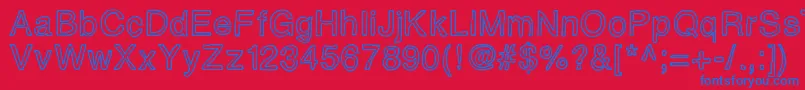 Insideoutside Font – Blue Fonts on Red Background