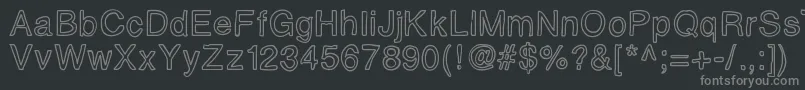 フォントInsideoutside – 黒い背景に灰色の文字