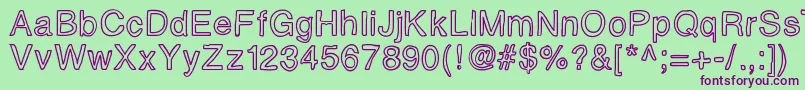 Insideoutside Font – Purple Fonts on Green Background