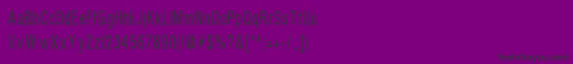 フォントHelvcondenced70 – 紫の背景に黒い文字