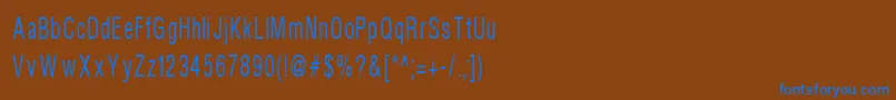 Шрифт Helvcondenced70 – синие шрифты на коричневом фоне