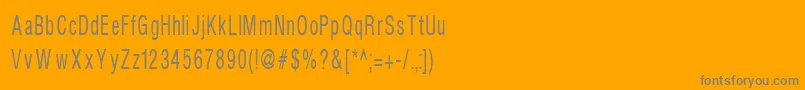 フォントHelvcondenced70 – オレンジの背景に灰色の文字