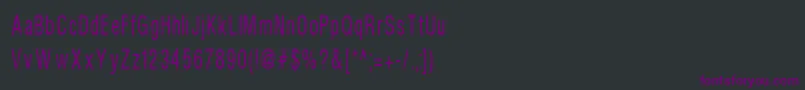 Czcionka Helvcondenced70 – fioletowe czcionki na czarnym tle
