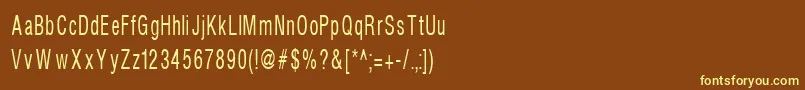 Шрифт Helvcondenced70 – жёлтые шрифты на коричневом фоне
