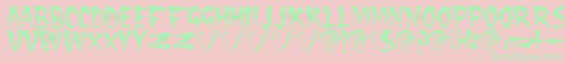 Cramps Font – Green Fonts on Pink Background