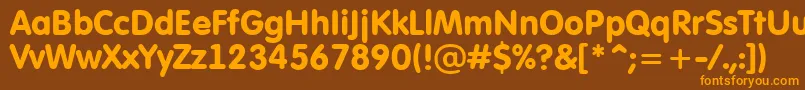 Шрифт AFuturaroundBold – оранжевые шрифты на коричневом фоне