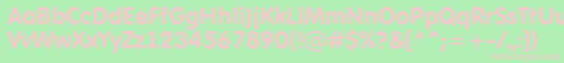 フォントAFuturaroundBold – 緑の背景にピンクのフォント