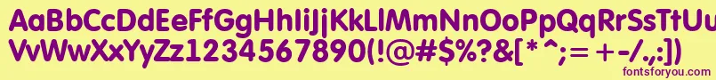 AFuturaroundBold Font – Purple Fonts on Yellow Background