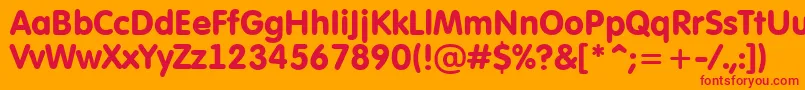 AFuturaroundBold Font – Red Fonts on Orange Background