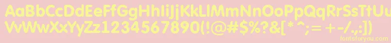 AFuturaroundBold-Schriftart – Gelbe Schriften auf rosa Hintergrund