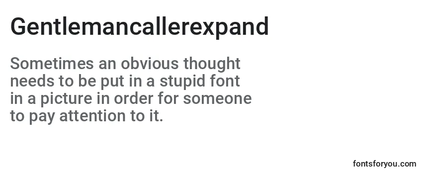 Gentlemancallerexpand Font