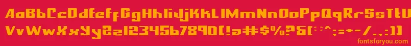 Nexprese Font – Orange Fonts on Red Background
