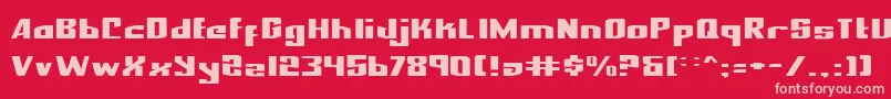 Nexprese Font – Pink Fonts on Red Background