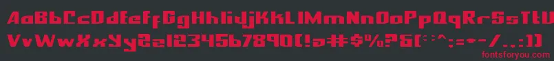 Nexprese Font – Red Fonts on Black Background