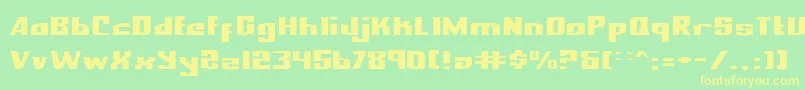 Nexprese Font – Yellow Fonts on Green Background