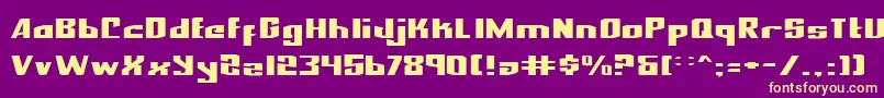 Nexprese Font – Yellow Fonts on Purple Background
