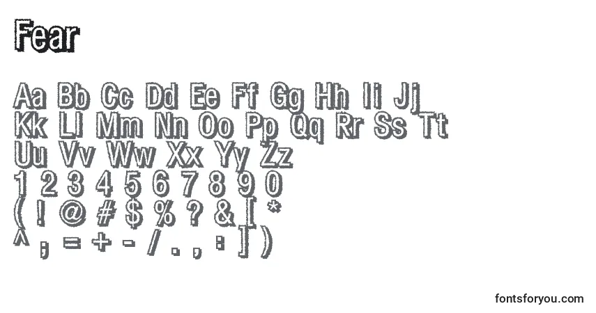 Fear Font – alphabet, numbers, special characters
