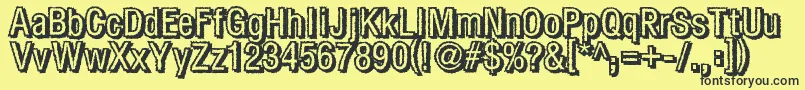 Fear Font – Black Fonts on Yellow Background