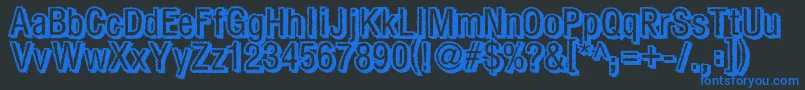 Fear Font – Blue Fonts on Black Background