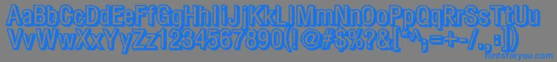 Fear Font – Blue Fonts on Gray Background