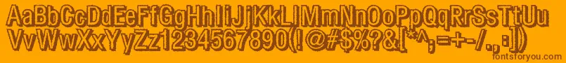 Fear Font – Brown Fonts on Orange Background
