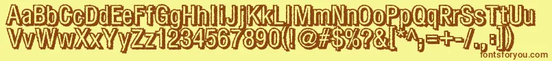 Fear Font – Brown Fonts on Yellow Background