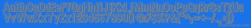 Fear Font – Gray Fonts on Blue Background
