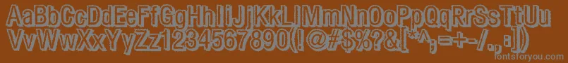 Fear Font – Gray Fonts on Brown Background