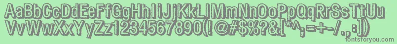 Fear Font – Gray Fonts on Green Background