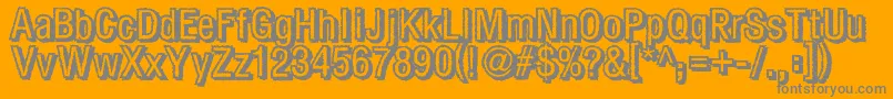 Fear Font – Gray Fonts on Orange Background