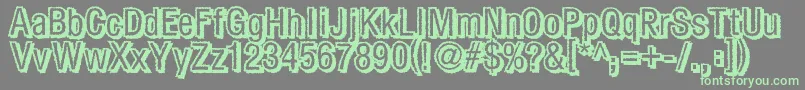 Fear Font – Green Fonts on Gray Background