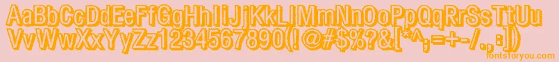 Fear Font – Orange Fonts on Pink Background