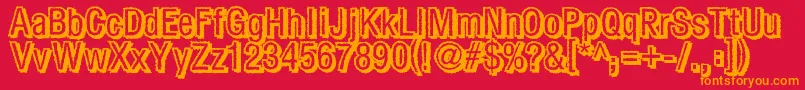Fear Font – Orange Fonts on Red Background