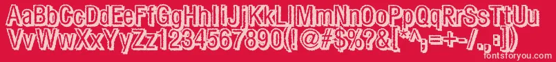Fear Font – Pink Fonts on Red Background
