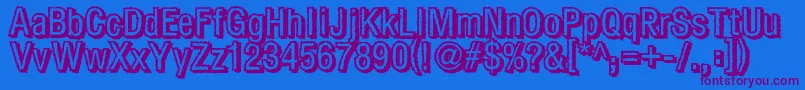 Fear Font – Purple Fonts on Blue Background
